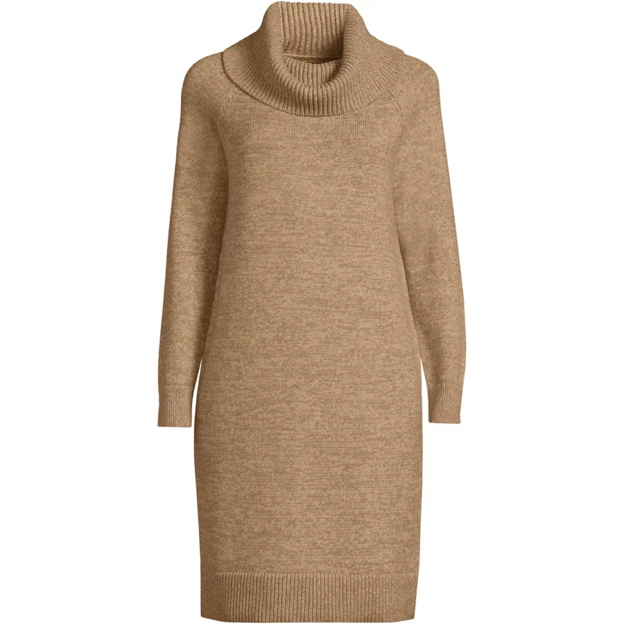 Women's Cozy Lofty Cowl Neck Sweater Dress