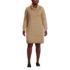 Women's Plus Size Cozy Lofty Cowl Neck Sweater Dress, Front