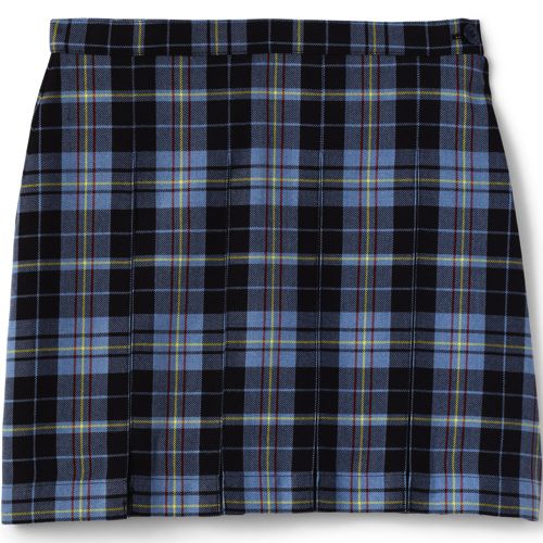 Long plaid skirt blue sale