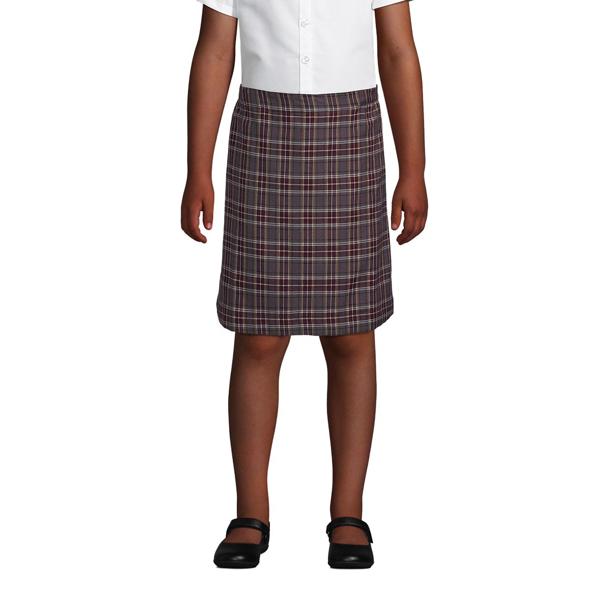 School Uniform Custom Girls Plaid Skort Top of Knee