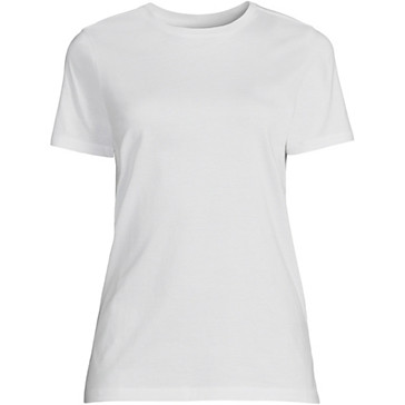 T-Shirt en Coton Pima à Manches Courtes, Femme Stature Standard image number 3
