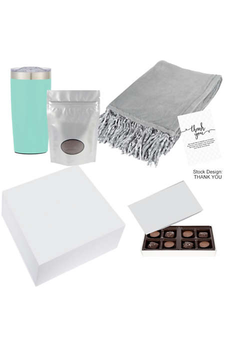 Cozy Comfort Custom Logo Tumbler and Blanket Gift Set