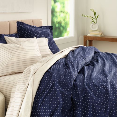 300 Thread Count Cotton Smooth Percale Printed Comforter, alternative image