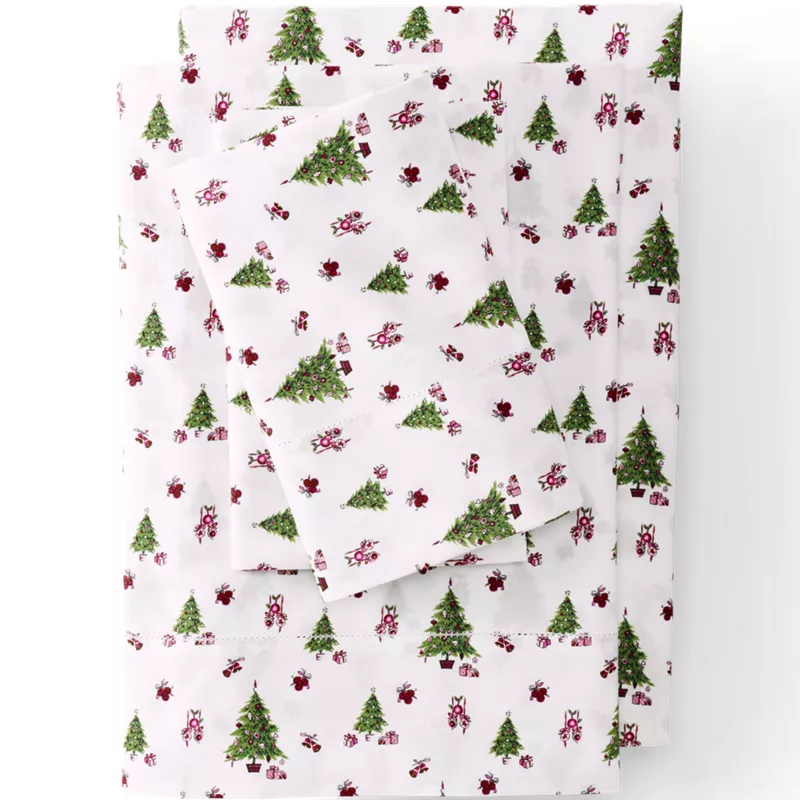 300 Thread Count Cotton Smooth Percale Bed Sheet Set, Front