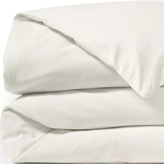 300 Thread Count Cotton Smooth Percale Duvet Bed Cover and Sham - primary
