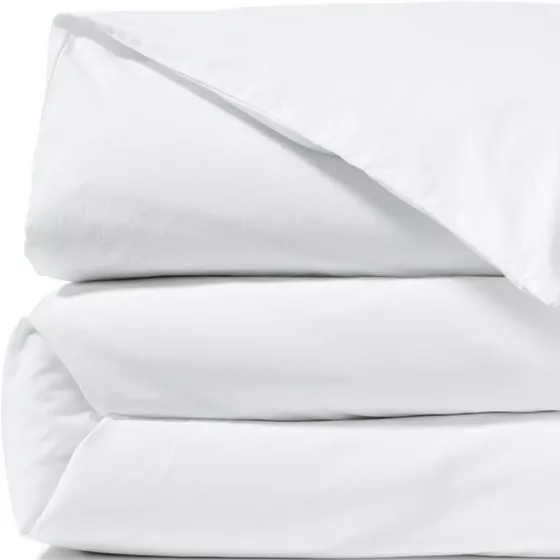 300 Thread Count Cotton Smooth Percale Duvet Bed Cover and Sham - primary