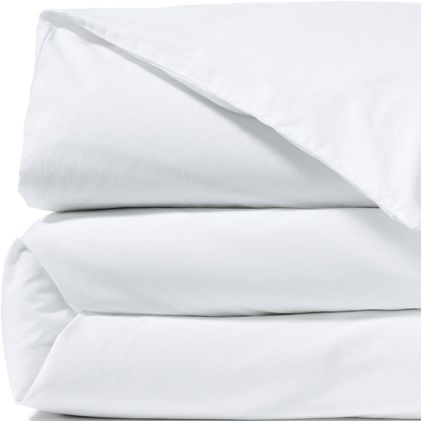 300 Thread Count Cotton Smooth Percale Duvet Bed Cover and Sham - primary