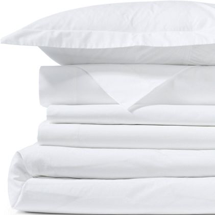 300 Thread Count Cotton Smooth Percale Duvet Bed Cover and Sham - image 2