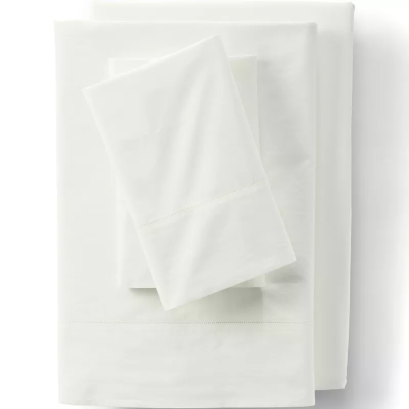 300 Thread Count Cotton Percale Bed Sheet Set, Front