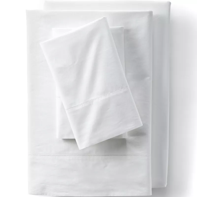 300 Thread Count Cotton Percale Bed Sheet Set, Front