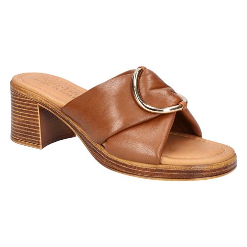 Bella Vita Italy Women's Narrow Width Chi Leather Mule Slide Sandals