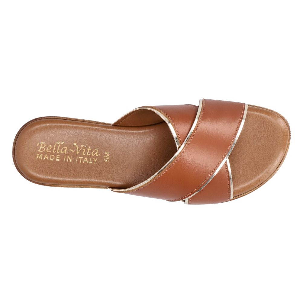 Bella Vita Italy Women's Narrow Width Tab Leather Criss Cross