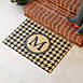 Bungalow Flooring Resisal Monogrammed Doormat Houndstooth, alternative image