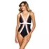 Miraclesuit Women's Spectra Trilogy V-neck Slimming One Piece Swimsuit, Front