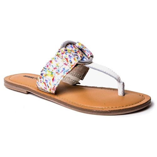 Leather Flip Flops with Memory Foam