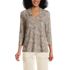 Women's 3/4 Sleeve Light Weight Jersey V-neck Top, Front
