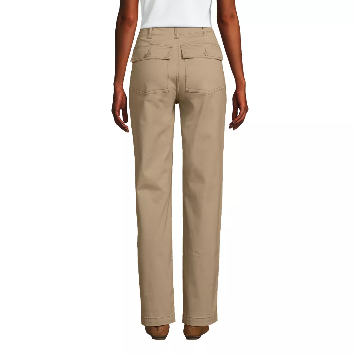 Women's High Rise Chino Utility Straight Leg Pants