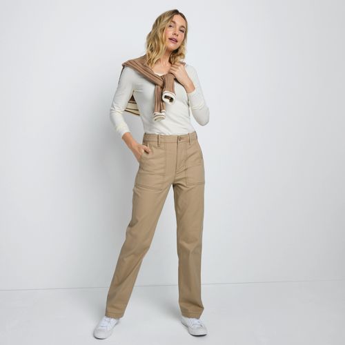 Women's Plus Size Sport Knit High Rise Corduroy Elastic Waist Cargo Pants