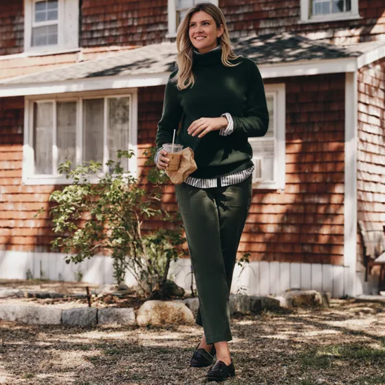 Women's High Rise Chino Utility Straight Leg Pants - primary