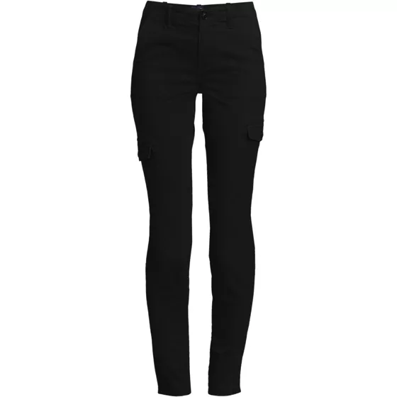Women's Petite Mid Rise Slim Cargo Chino Pants - primary