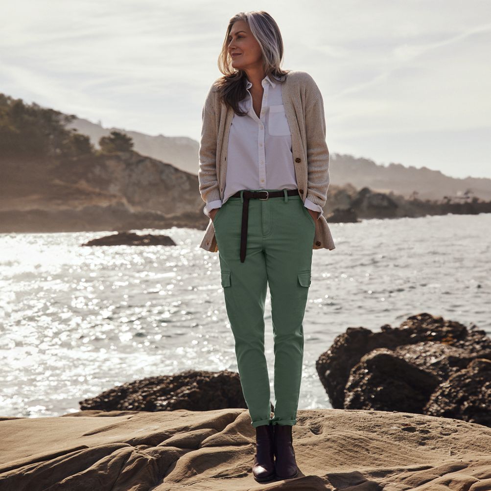 Green Cargo Pants - Women's Winter Styles