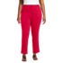 Women's Plus Size Mid Rise Classic Straight Leg Chino Ankle Pants, Front