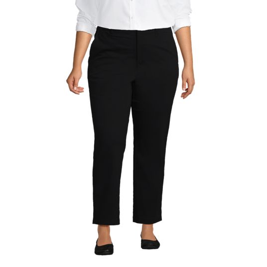 Women's Plus Size Black Pants | Lands' End