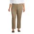 Women's Plus Size Mid Rise Classic Straight Leg Chino Ankle Pants, Front