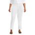 Women's Plus Size Mid Rise Classic Straight Leg Chino Ankle Pants, Front