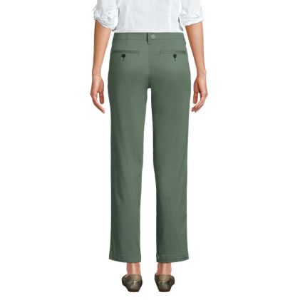 Women's Mid Rise Classic Straight Leg Chino Ankle Pants - image 3