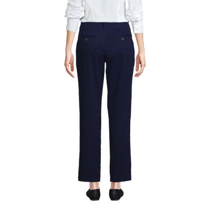 Women's Mid Rise Classic Straight Leg Chino Ankle Pants - image 5