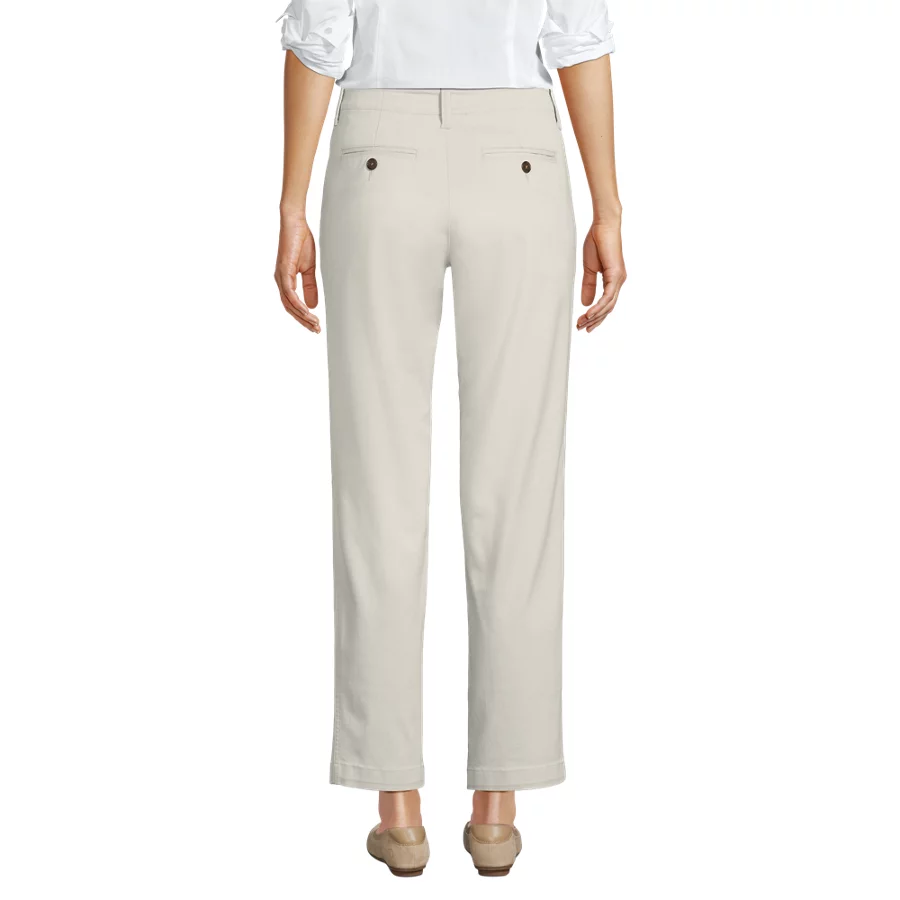 Women's Mid Rise Classic Straight Leg Chino Ankle Pants view 2