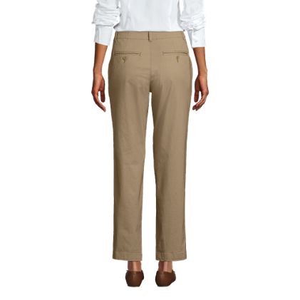 Women's Mid Rise Classic Straight Leg Chino Ankle Pants - image 3