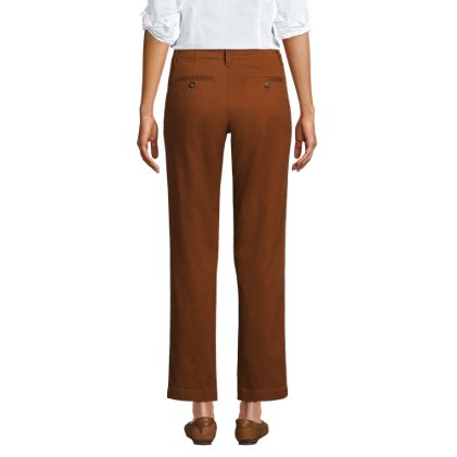 Women's Mid Rise Classic Straight Leg Chino Ankle Pants - image 5