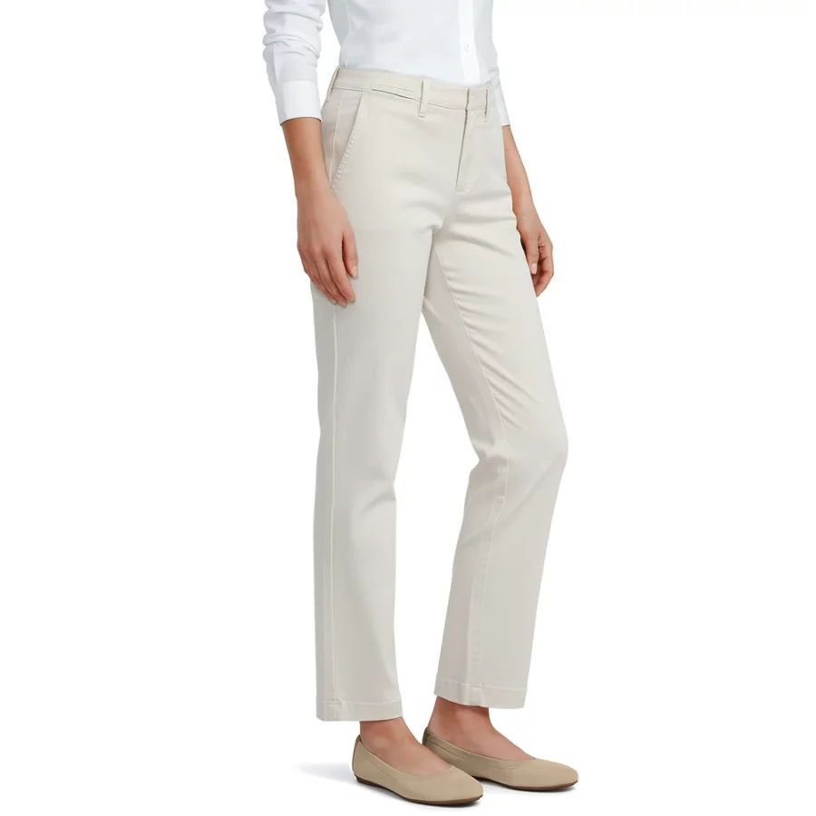 Women's Mid Rise Classic Straight Leg Chino Ankle Pants view 3