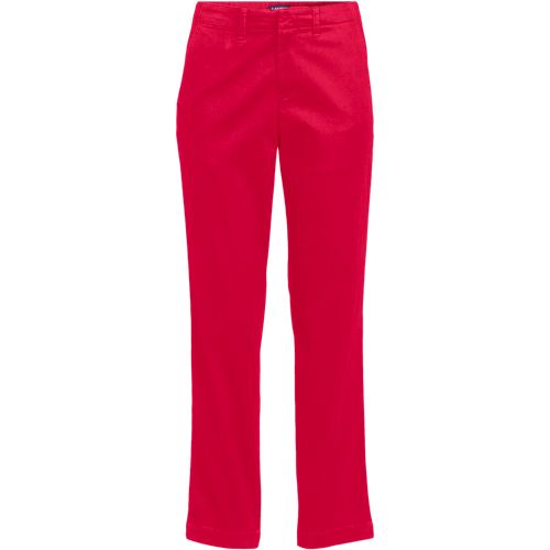 Women's Mid Rise Classic Straight Leg Chino Ankle Pants, Front