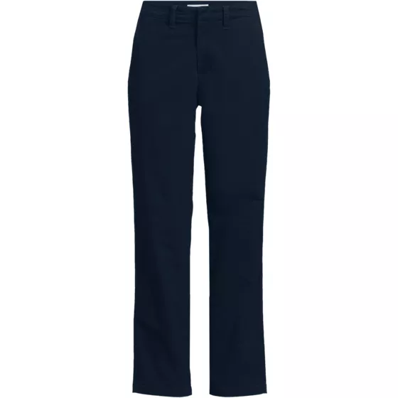 Women's Mid Rise Classic Straight Leg Chino Ankle Pants - primary