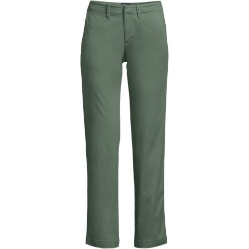 Women's Mid Rise Classic Straight Leg Chino Ankle Pants - image 2