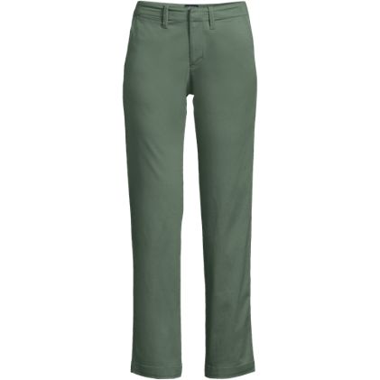 Women's Mid Rise Classic Straight Leg Chino Ankle Pants - image 1