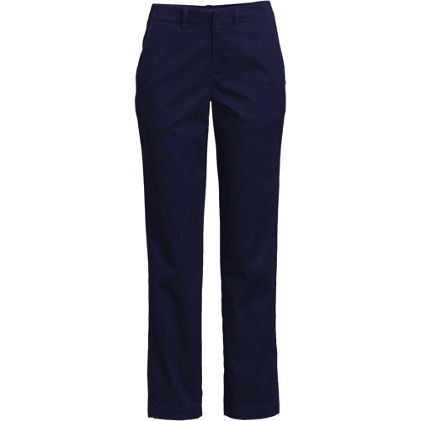Women's Mid Rise Classic Straight Leg Chino Ankle Pants - image 3