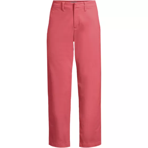 Women's Plus Size Mid Rise Classic Straight Leg Chino Ankle Pants - primary