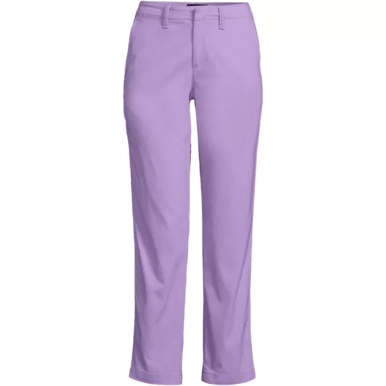 Women's Mid Rise Classic Straight Leg Chino Ankle Pants - primary