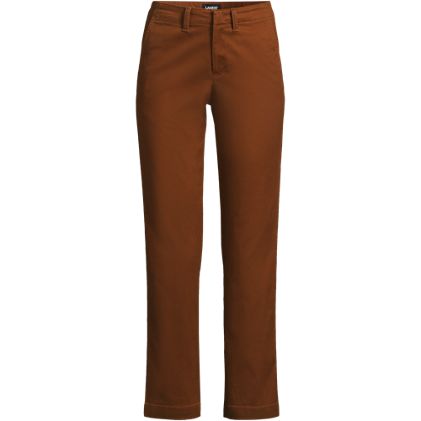 Women's Mid Rise Classic Straight Leg Chino Ankle Pants - image 3