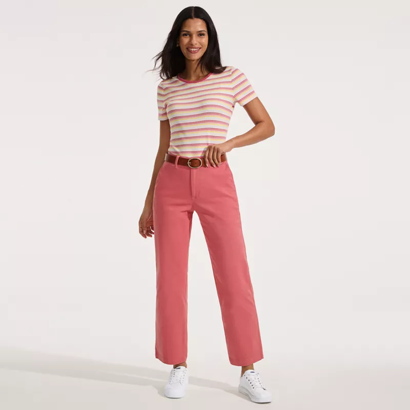 Women's Tall Mid Rise Classic Straight Leg Chino Ankle Pants, alternative image