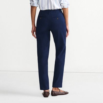 Women's Mid Rise Classic Straight Leg Chino Ankle Pants - image 1