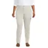 Women's Plus Size Mid Rise Slim Cargo Chino Pants, Front