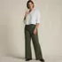 Women's Plus Size High Rise 5 Pocket Wide Leg Chino Pants, alternative image