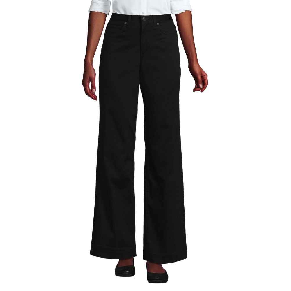 Wide-leg skater-fit twill pants - Women