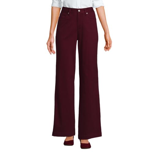 Women's High Rise 5 Pocket Wide Leg Chino Pants, Front