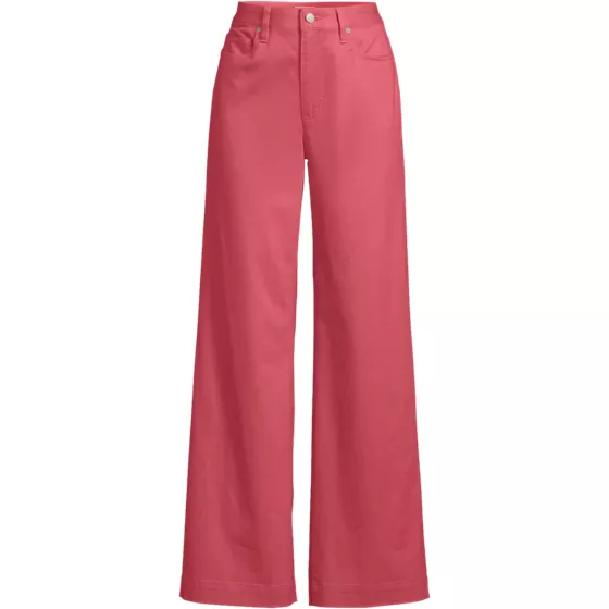 Women's High Rise 5 Pocket Wide Leg Chino Pants - primary